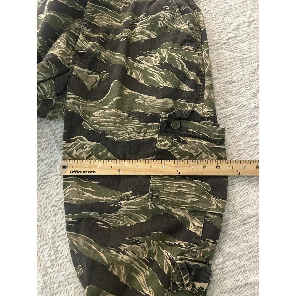 Vintage Tiger Stripe Combat Trousers Men Medium Camo Cargo Military Pants USA
